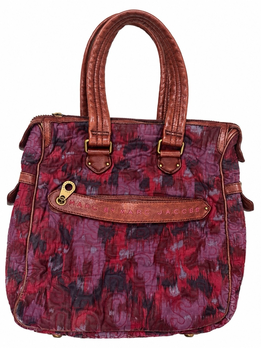 Vintage Marc by Marc Jacobs Burgundy Monogram Jacquard Handbag